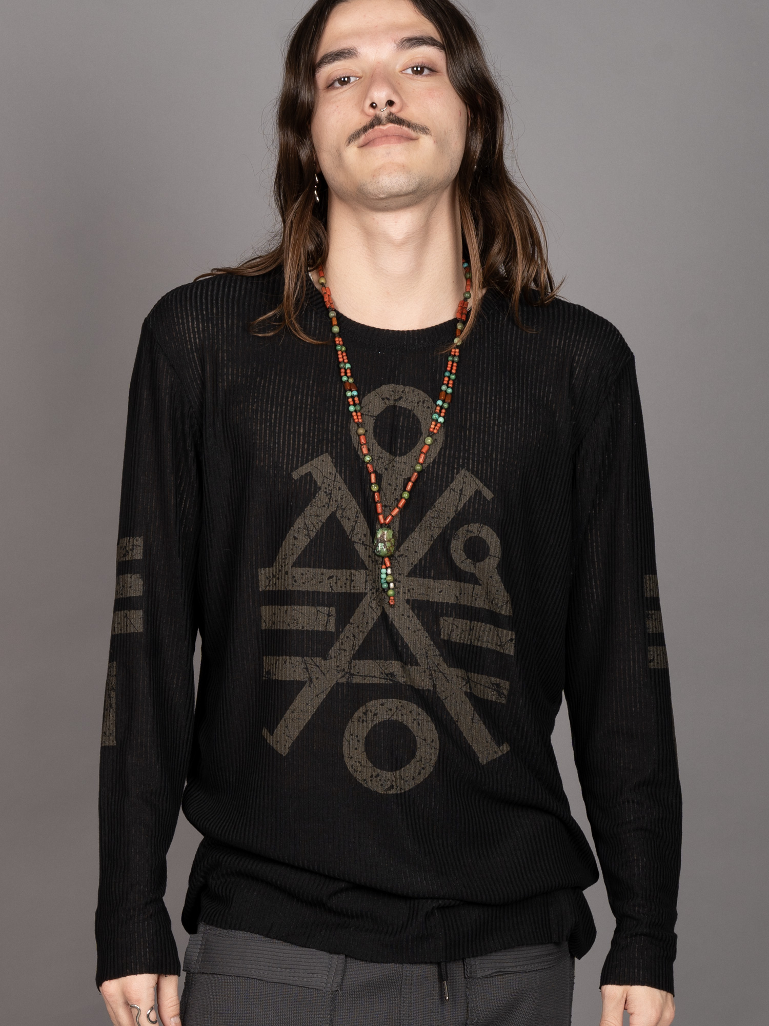 Monolith MEN'S LONG SLEEVES SHIRT BLACK