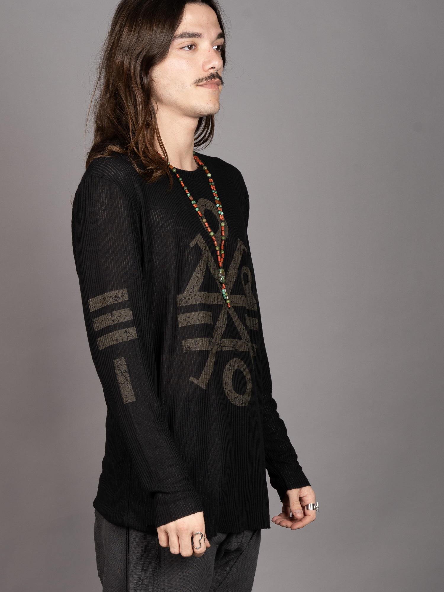 Monolith MEN'S LONG SLEEVES SHIRT BLACK