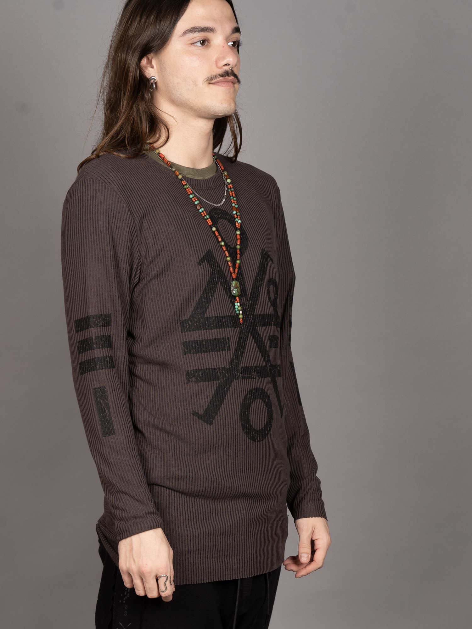 Monolith MEN'S LONG SLEEVES SHIRT BROWN