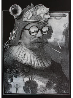 Nostradamus silk print