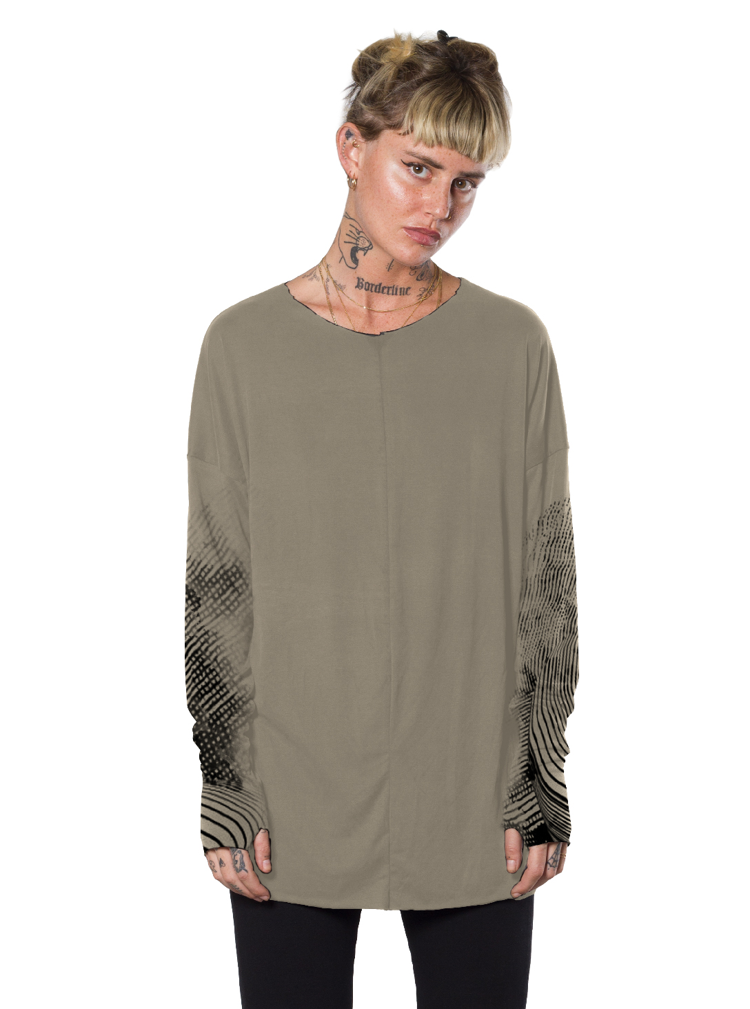 OKINAMI WOMEN'S LONG SHIRT BEIGE