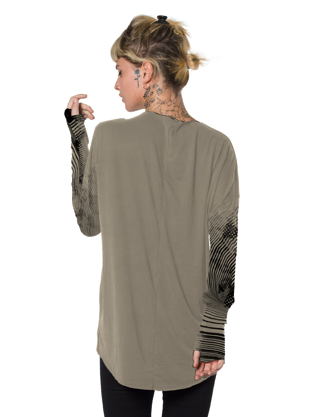 OKINAMI WOMEN'S LONG SHIRT BEIGE