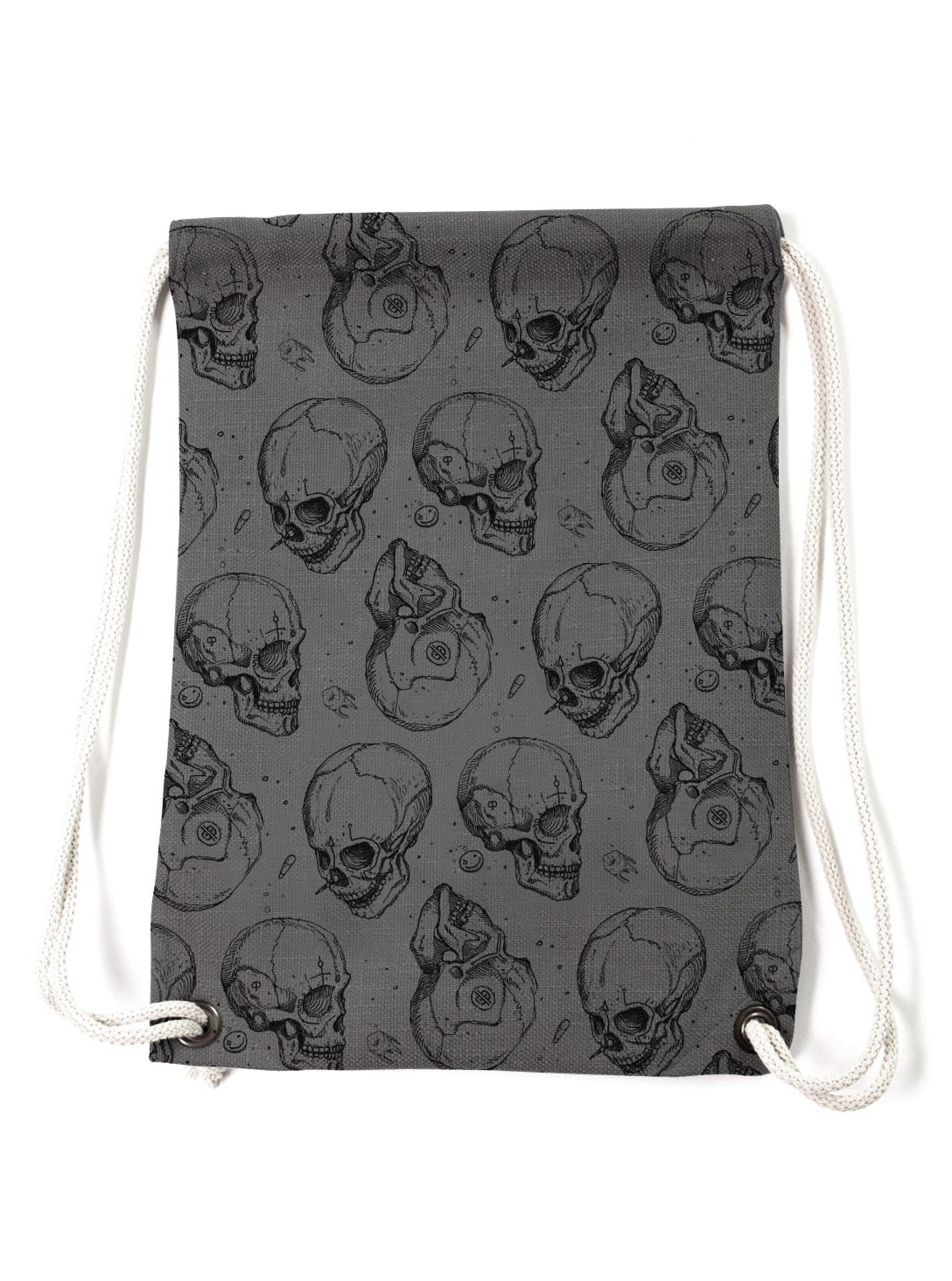 skull bagpack grey black