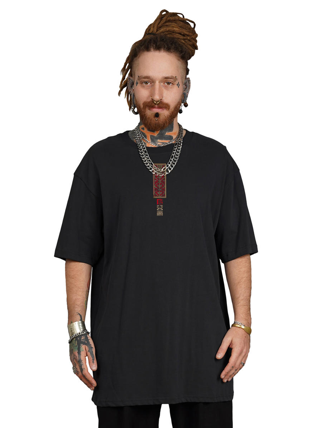 SNAP OVERSIZE T-SHIRT BLACK