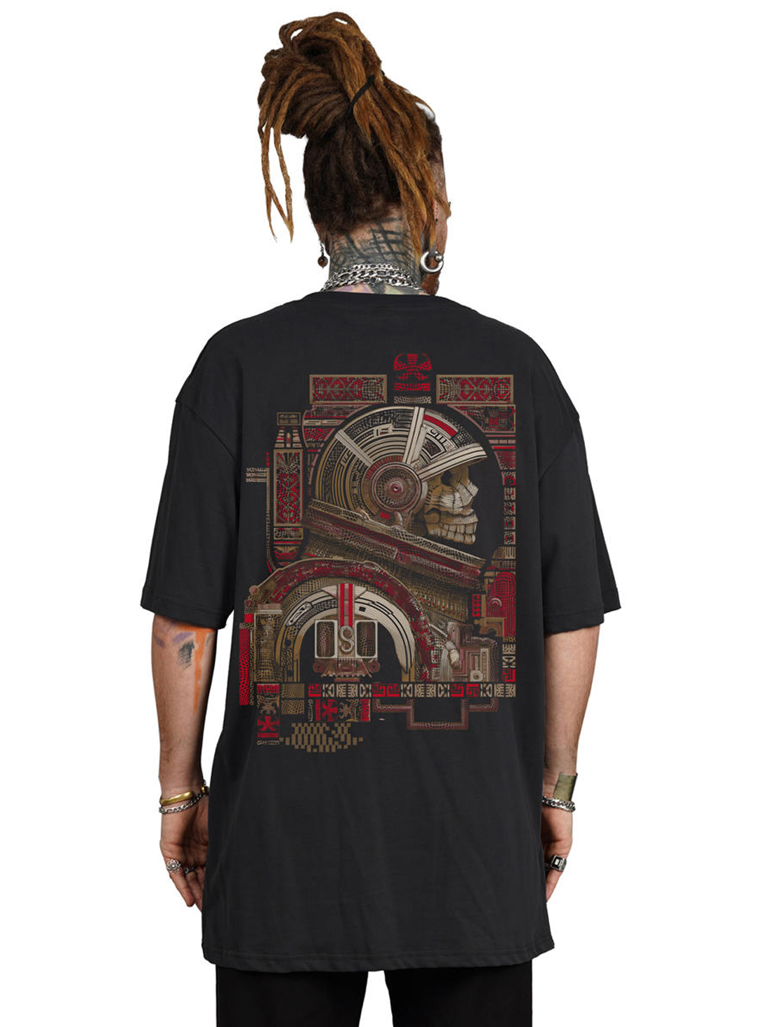 SNAP OVERSIZE T-SHIRT BLACK