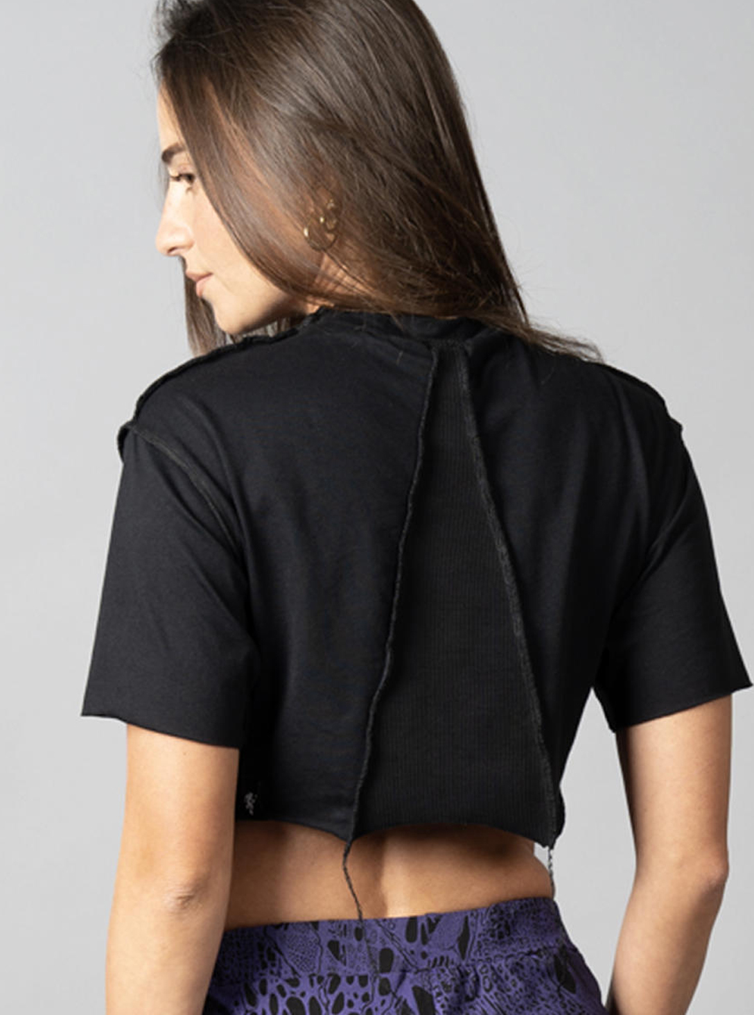 sonic black crop top 
