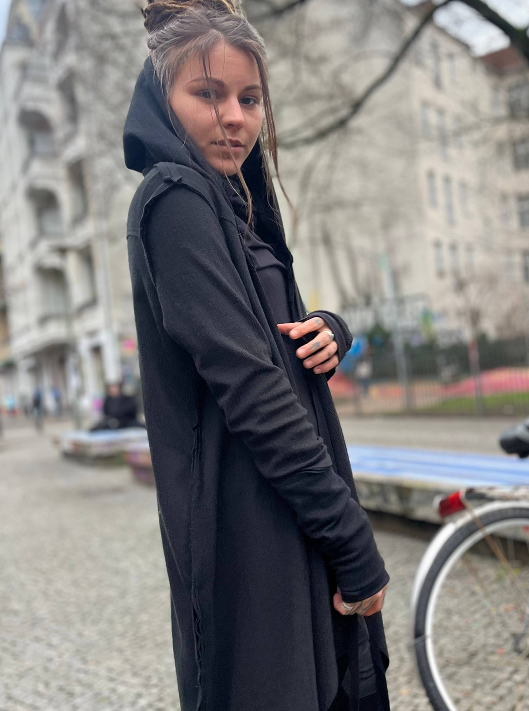 Crime WOMEN HOOD Black