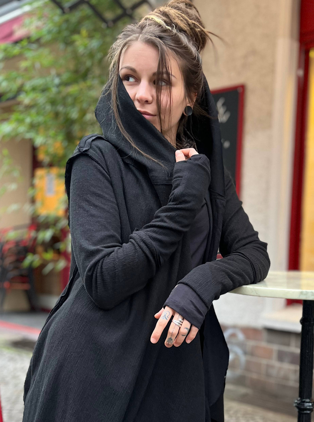 Crime WOMEN HOOD Black