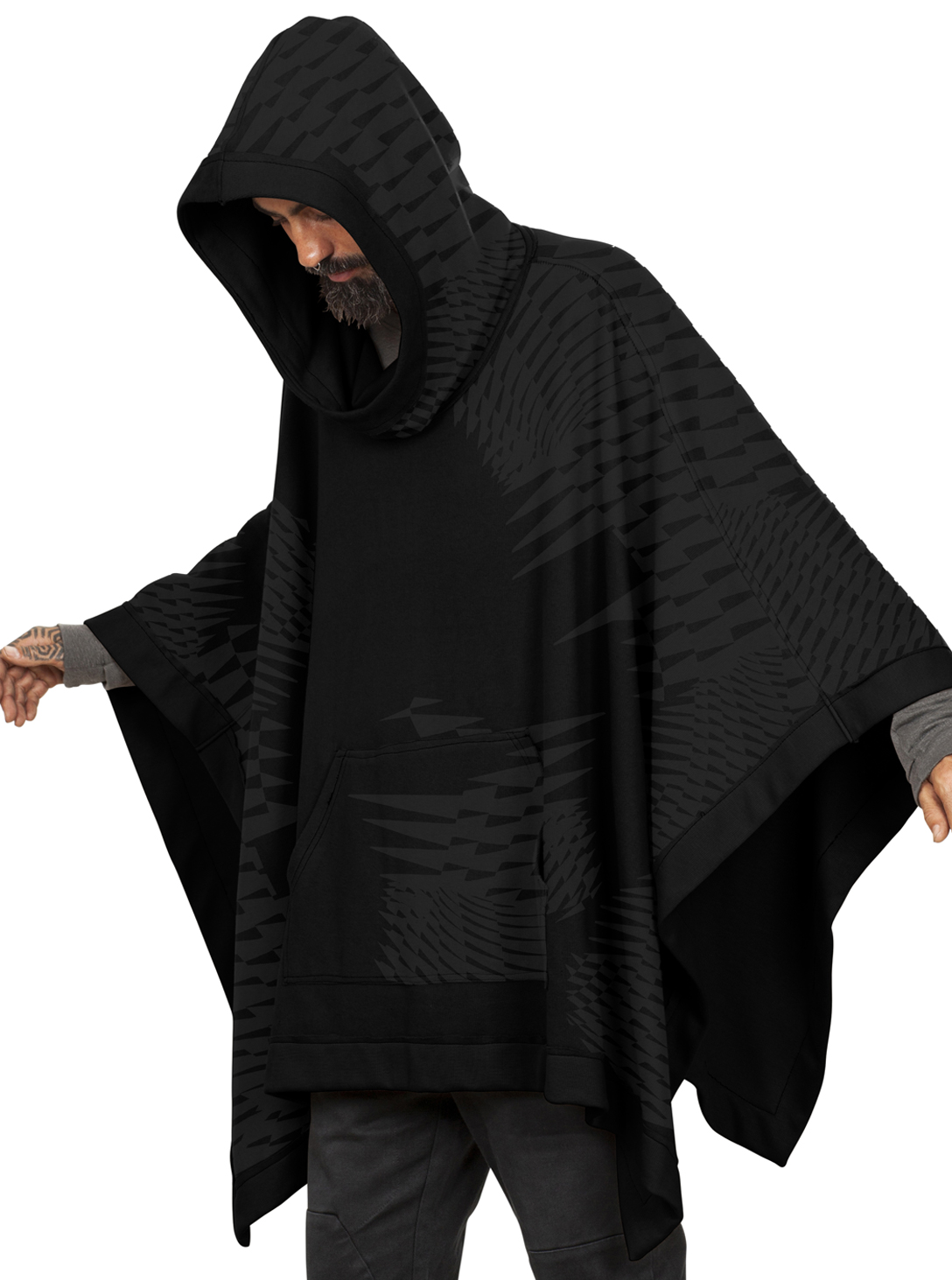 SAJAX PONCHO BLACK