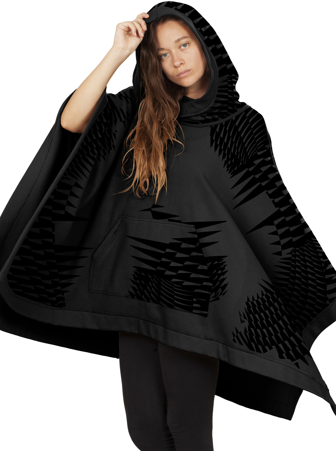 SAJAX PONCHO BLACK
