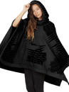 SAJAX PONCHO BLACK