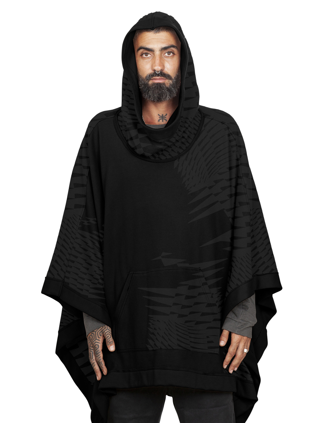 SAJAX PONCHO BLACK