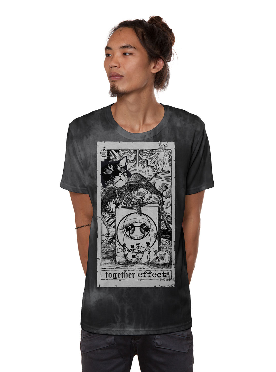 TOGETHER EFFECT SHIRT GREY TIE DYE 