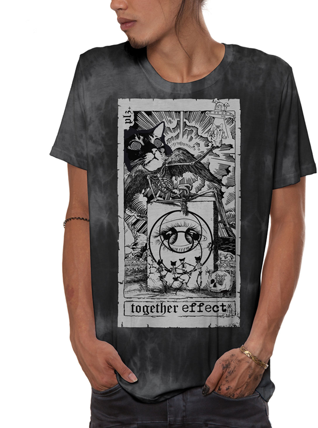 TOGETHER EFFECT SHIRT GREY TIE DYE 