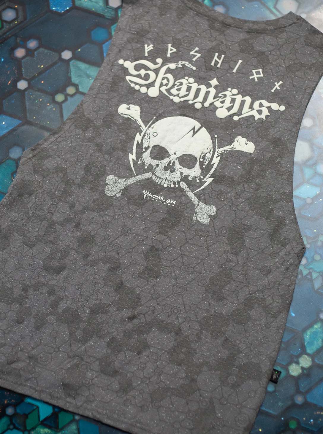 Open Tank Top Men / Grey Cotton Slub - WHITE SHAMANS