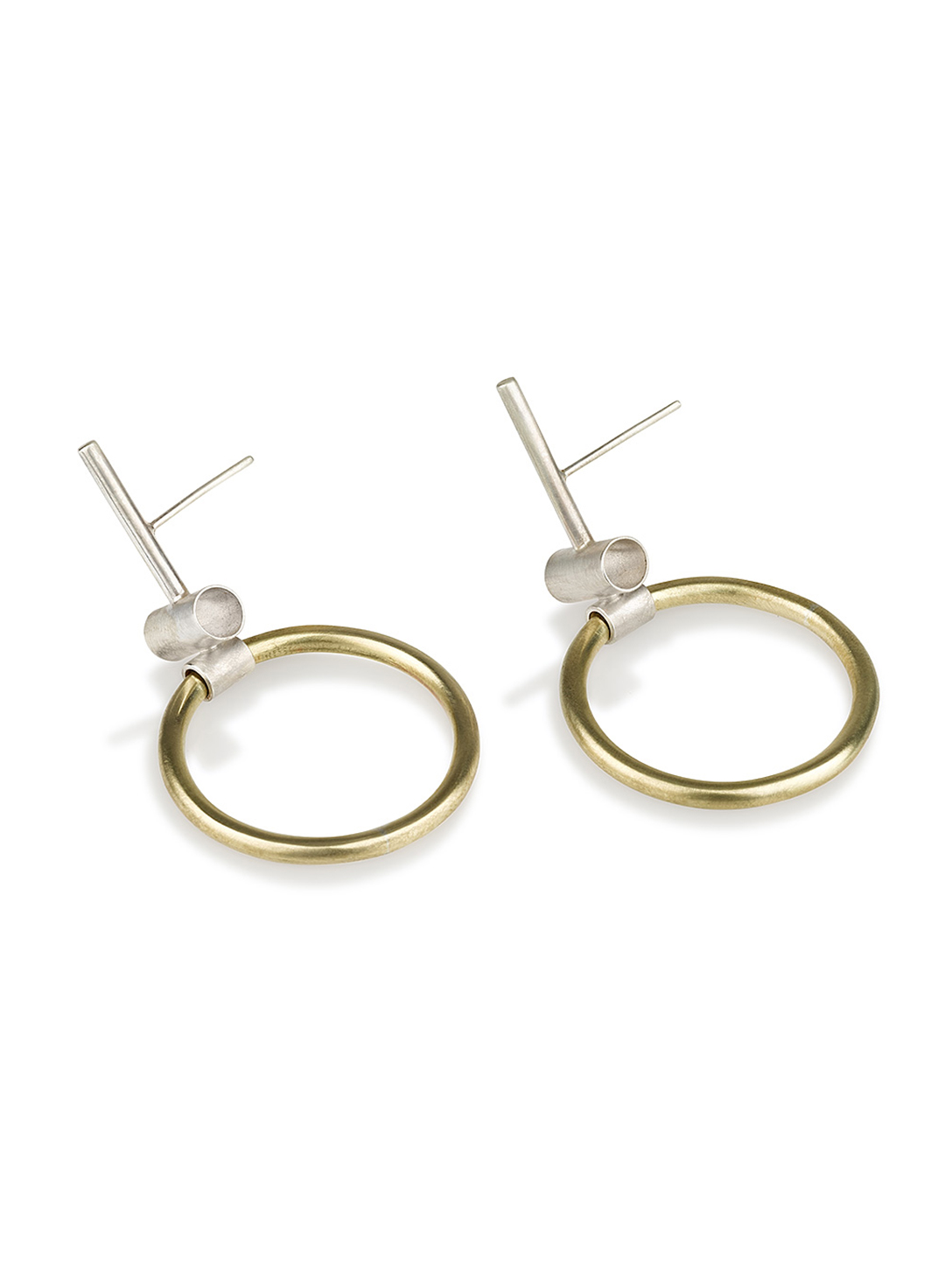 SILVER & BRASS Warrior Earrings