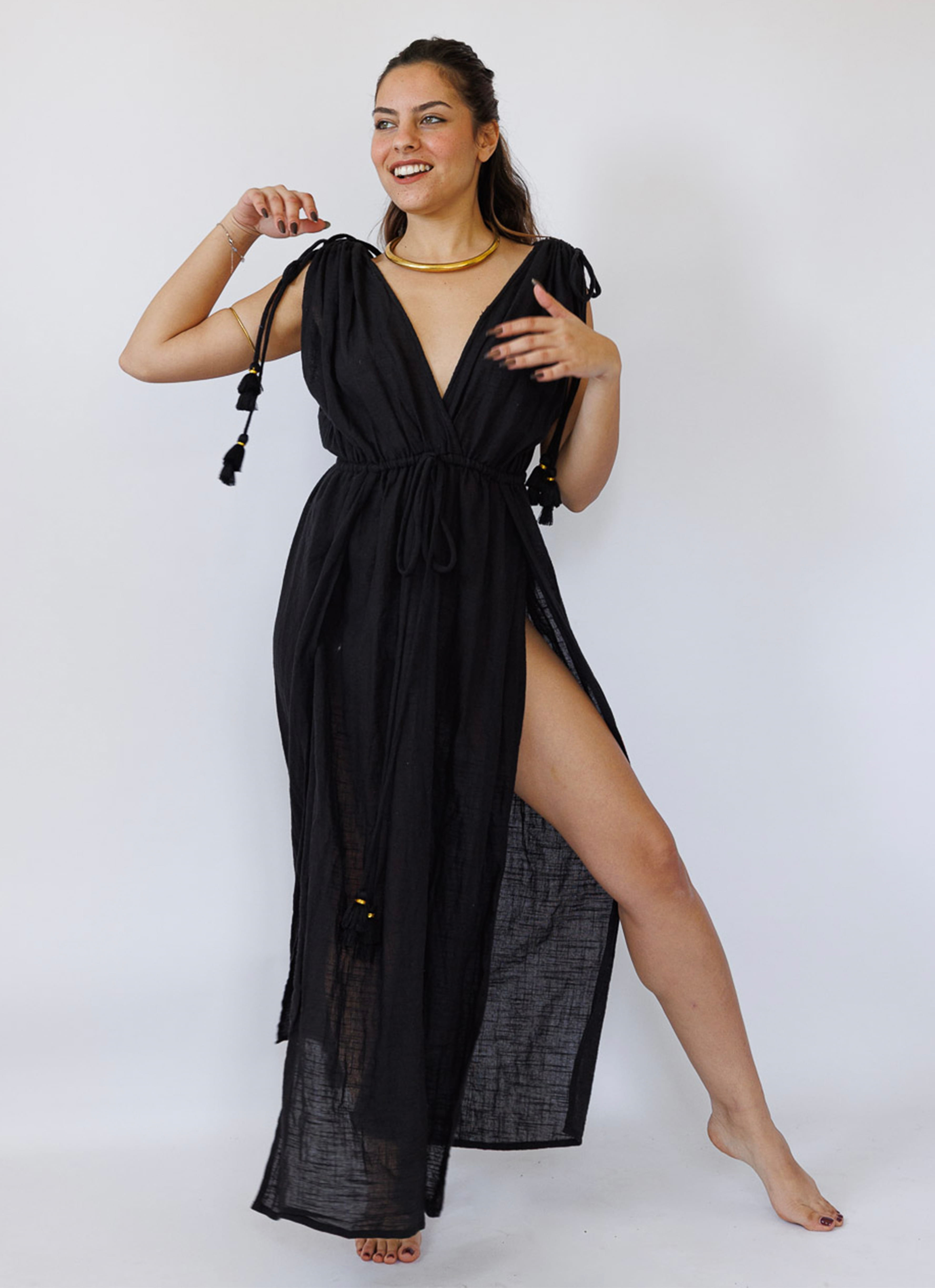 JASMIN WOMEN'S DRESS-BLACK