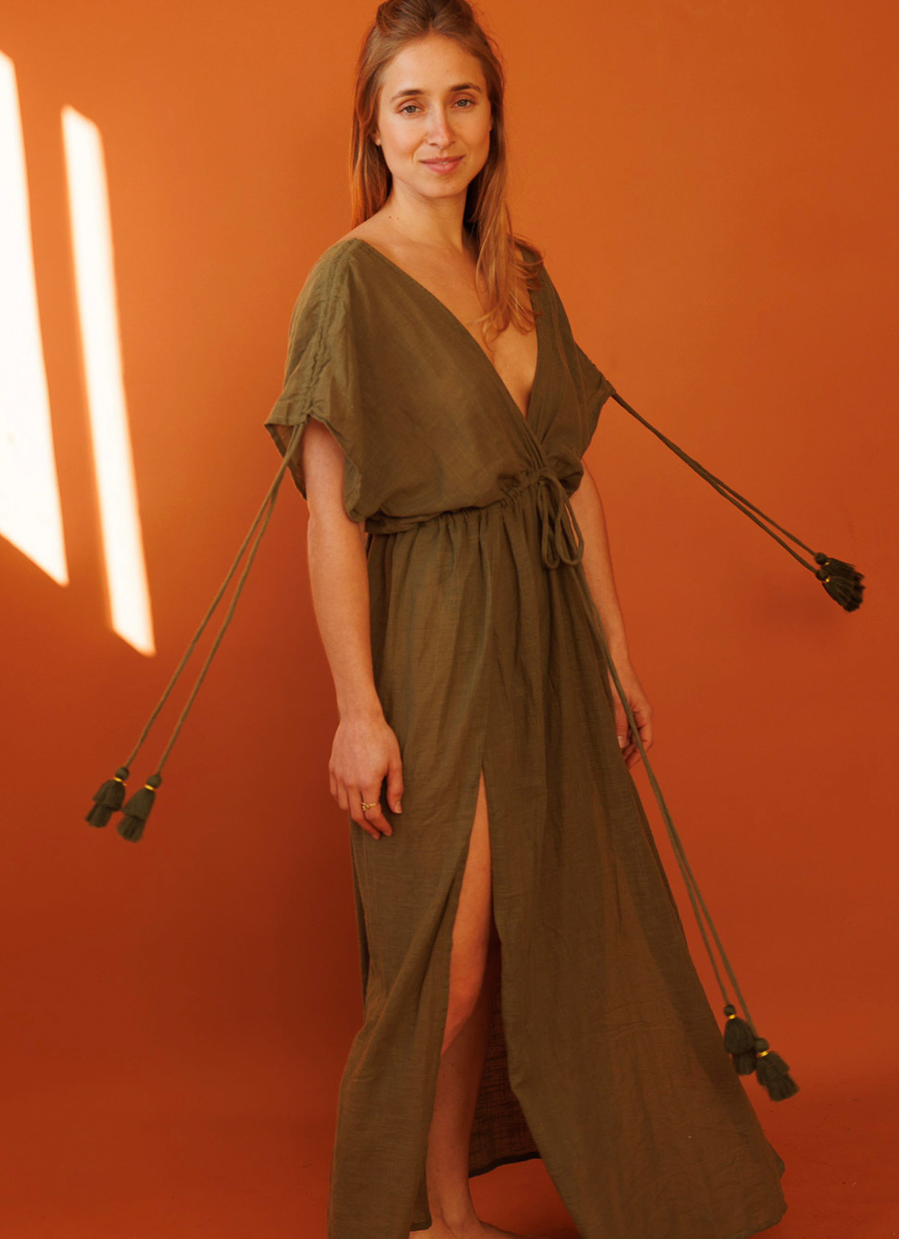 JASMIN WOMEN'S DRESS-OLIVE