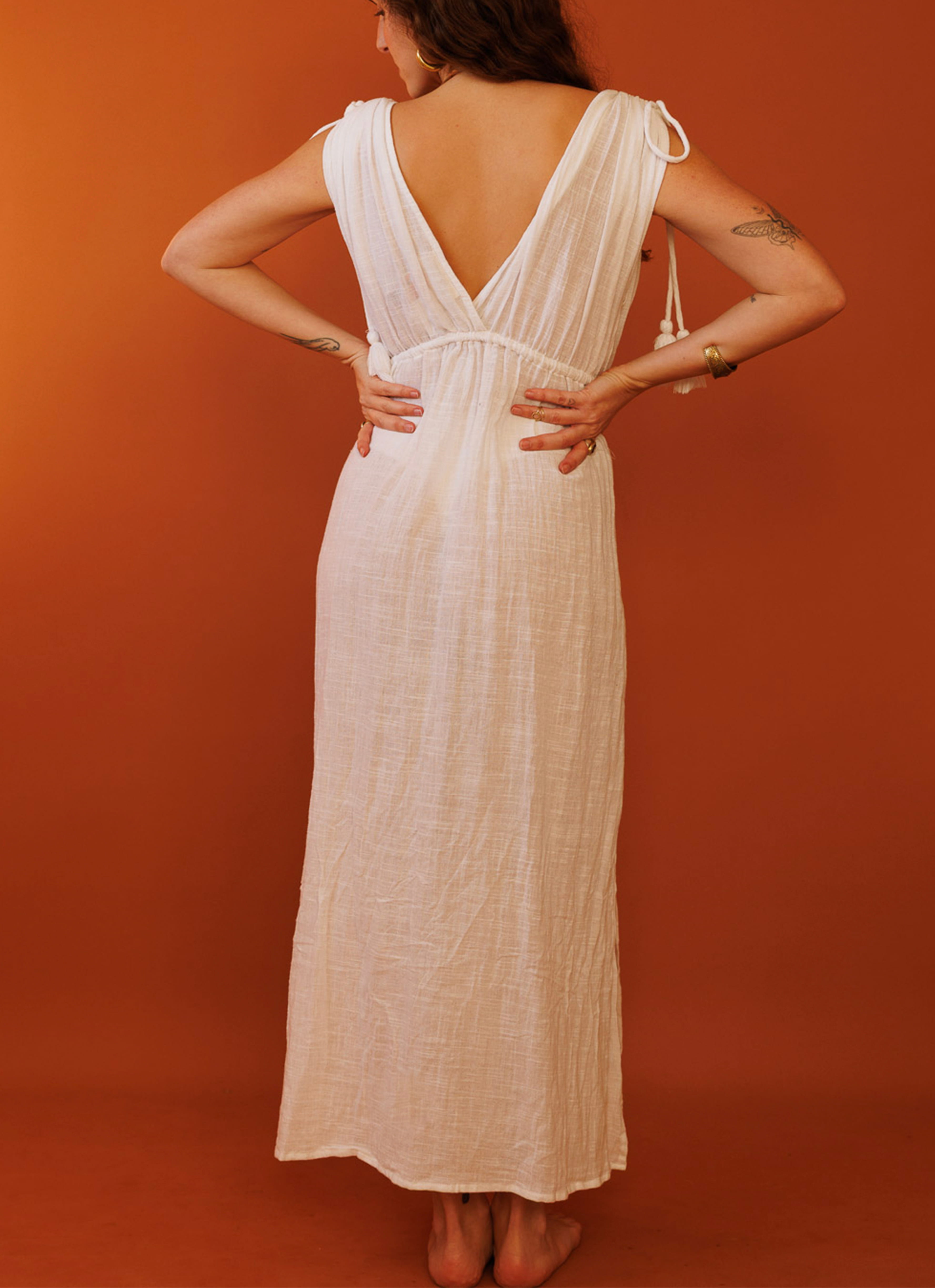 JASMIN WOMEN'S DRESS-OFFWHITE