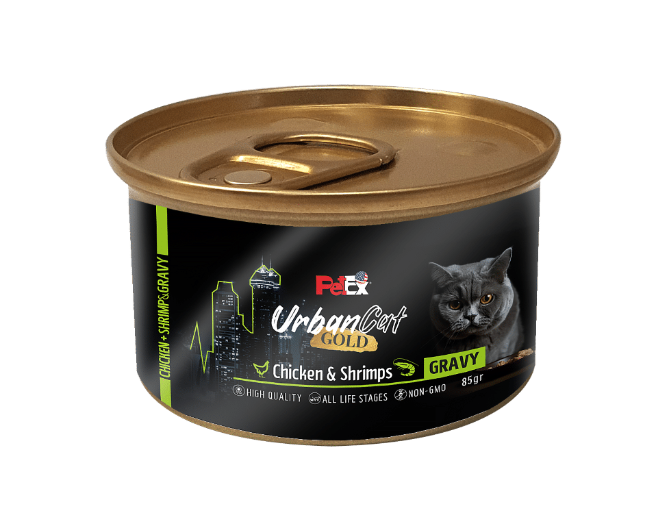 מגש 24יח' אורבן קט גולד מעדן ברוטב בטעם עוף ושרימפס