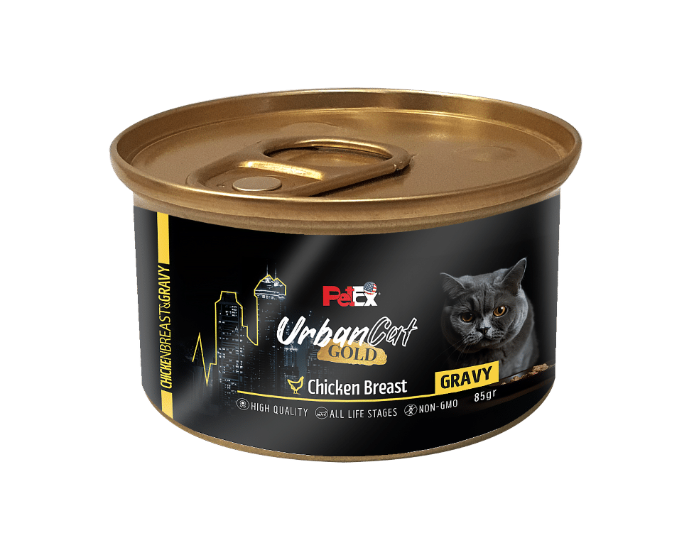 מגש 24יח' אורבן קט גולד מעדן ברוטב בטעם חזה עוף