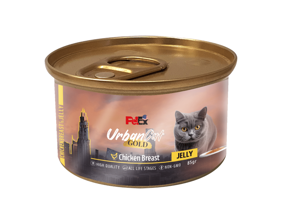 מגש 24יח' אורבן קט גולד מעדן ג'לי בטעם חזה עוף