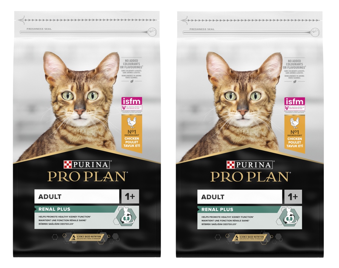 2 שקי פרו פלאן לחתול בוגר עוף ואורז 3ק"ג כל שק