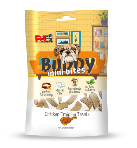 באדי סנאק קוביות אילוף (מיני בייטס) עם בשר עוף