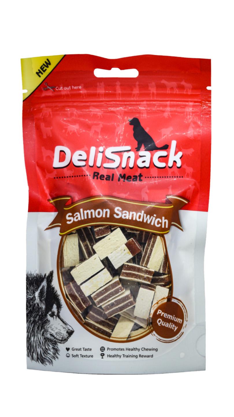 דליסנק חטיף לכלב סנדוויץ סלמון