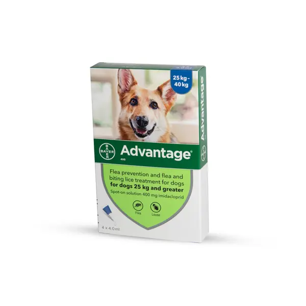 Advantage אמפולות - טיפול בפרעושים וקרציות לכלבים