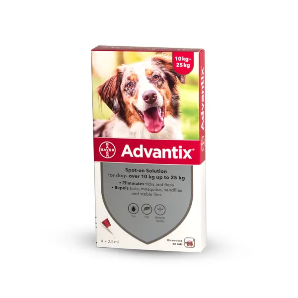 Advantix אמפולות - טיפול בפרעושים וקרציות לכלבים