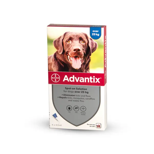 Advantix אמפולות - טיפול בפרעושים וקרציות לכלבים