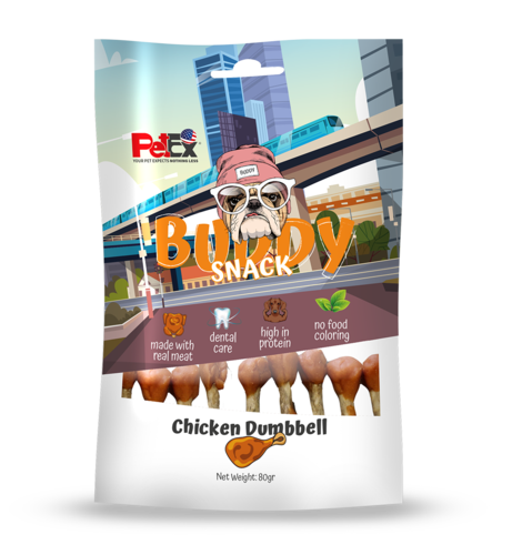 באדי סנאק (צ'יקן דאמבל) חטיפי בשר עוף מיובשים