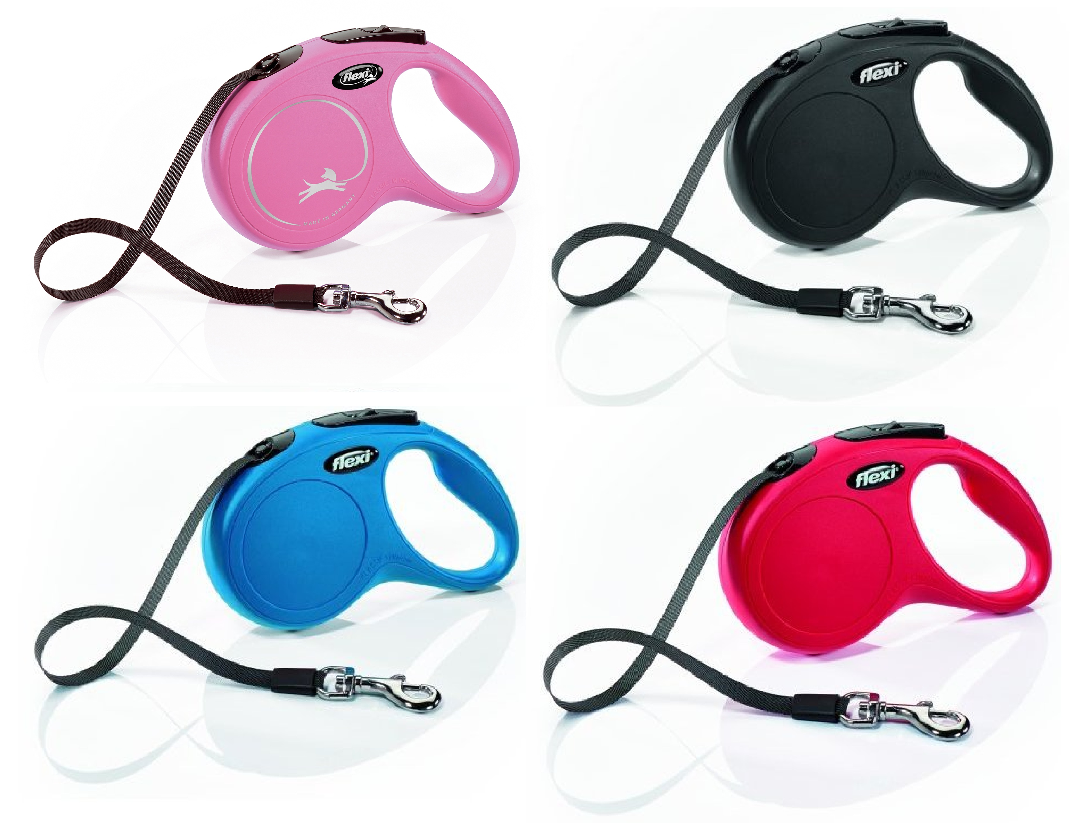 פלקסי ניו קלאסיק לכלבים בינוניים M רצועה 5מ' במגוון צבעים 