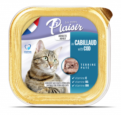 פלזיר מעדן לחתול בוגר בטעם דג קוד