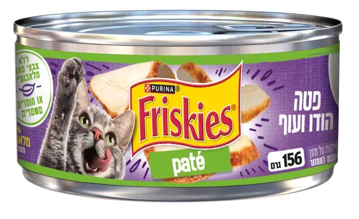 24 יח פריסקיז שימורים לחתול פטה הודו ועוף