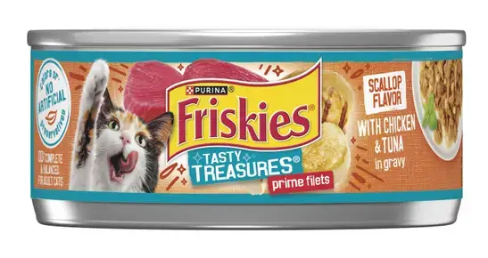 פריסקיז Tasty Treasures נתחי עוף וטונה ברוטב