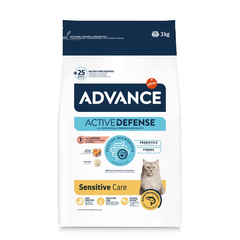 אדוונס מזון יבש לחתול בעל רגישויות סלמון