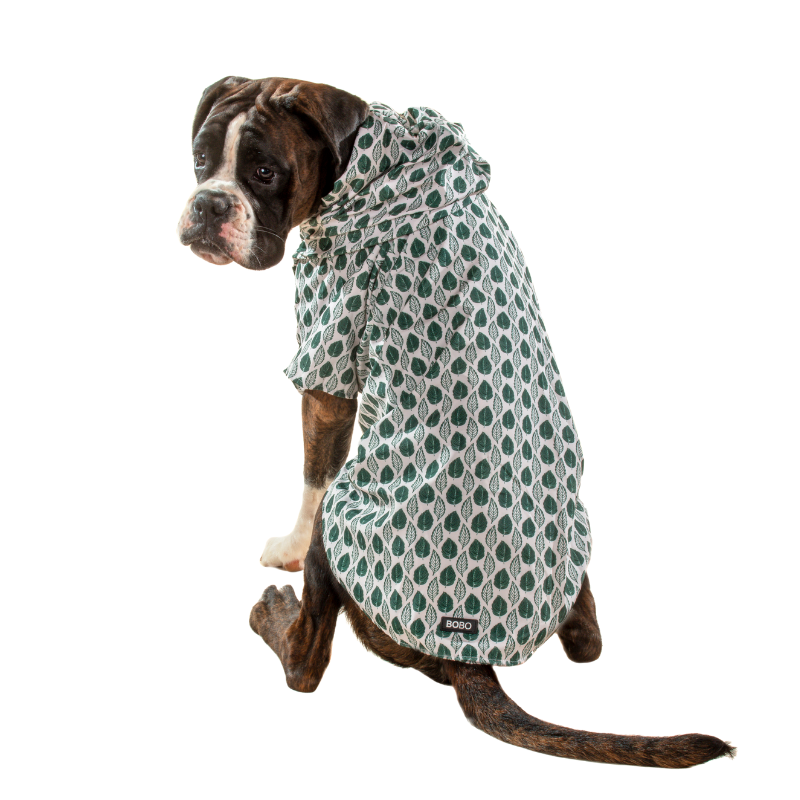 בובו מעיל גשם עלים לכלב - גודל לבחירה