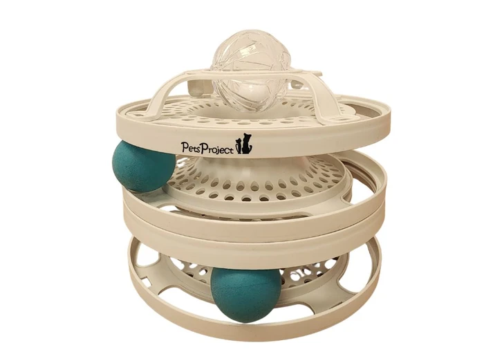 משחק מאתגר מגדל 3 קומות לחתול