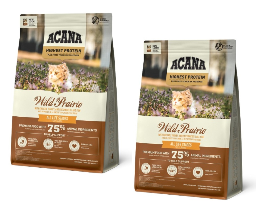 שני שקי אקאנה רג'ינל עוף והודו לחתול - 4.5ק"ג כל שק