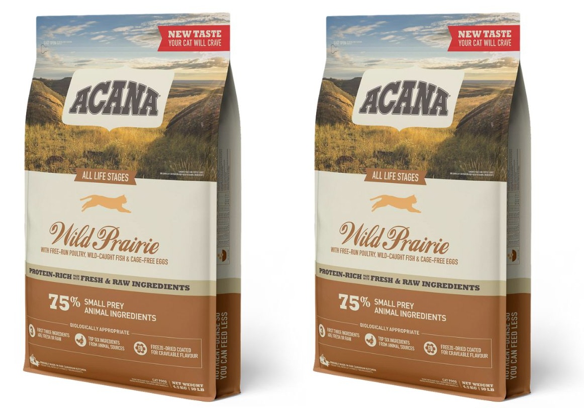 שני שקי אקאנה רג'ינל עוף והודו לחתול - 4.5ק"ג כל שק