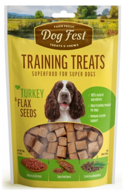 חטיפי אילוף קוביות בטעם הודו וזרעי פשתן