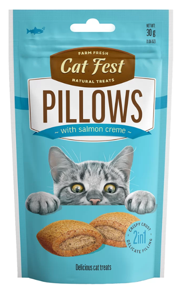 קט פסט חטיף כריות לחתול בטעם סלמון