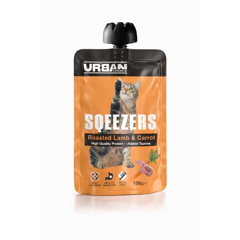 אורבן צ'ויס סקוויז טלה צלוי וגזר לחתול 