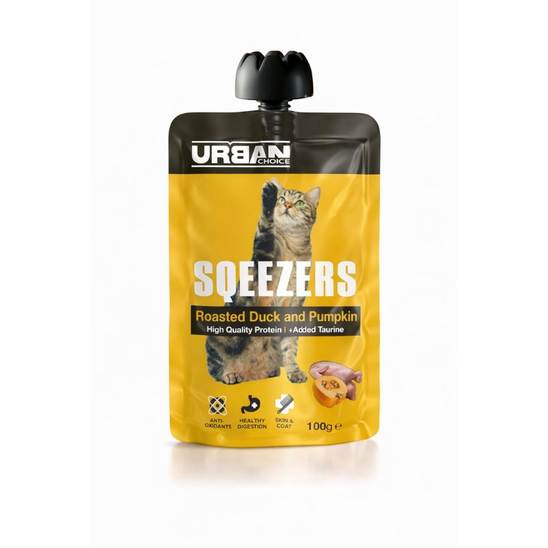 אורבן צ'ויס סקוויז ברווז צלוי ודלעת לחתול 