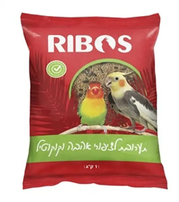 ריבוס תערובת מזון לציפורי אהבה וקוקטיילים