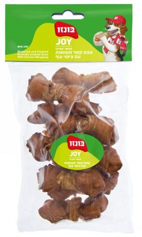 בונזו ג'וי מארז עצמות לעיסות מעושנות בציפוי עוף לכלבים