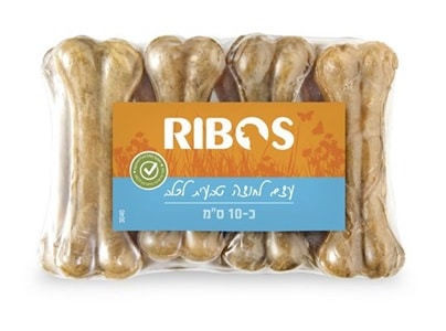 ריבוס עצמות דחוסות ללעיסה לכלב בינוני