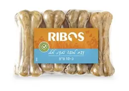 ריבוס עצמות דחוסות ללעיסה לכלב בינוני